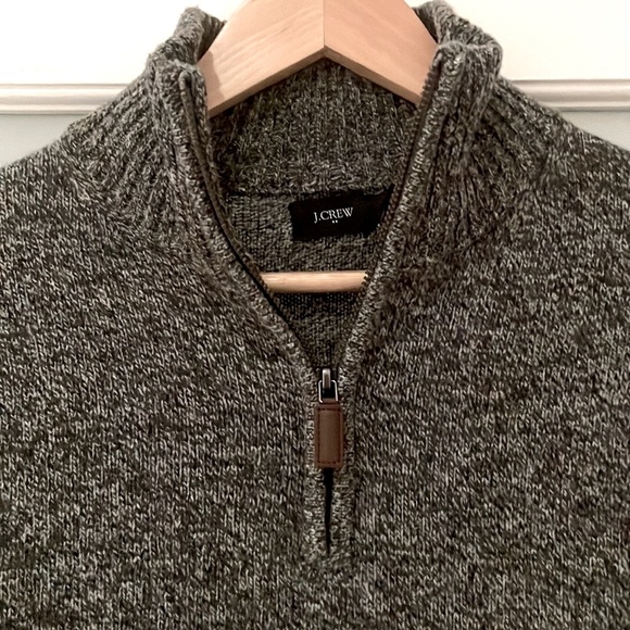 New J.Crew Men’s Wool Half-Zip SweaterSize SGray